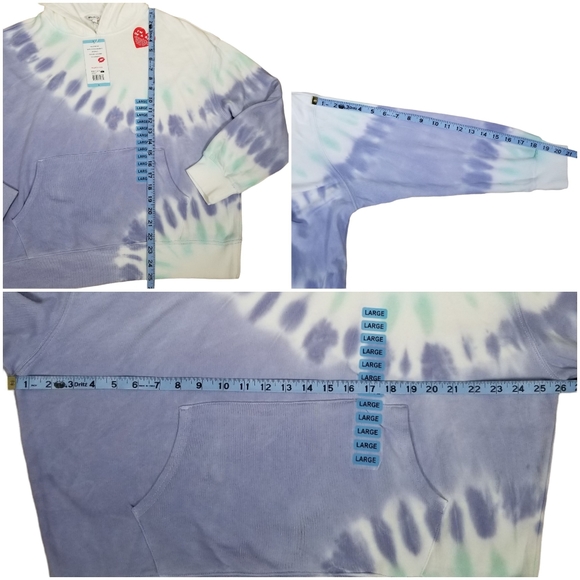 NWT - Wild Fox Tie Dye Hoodie and Jogger Set Purple Women's Size Large - Picture 16 of 16